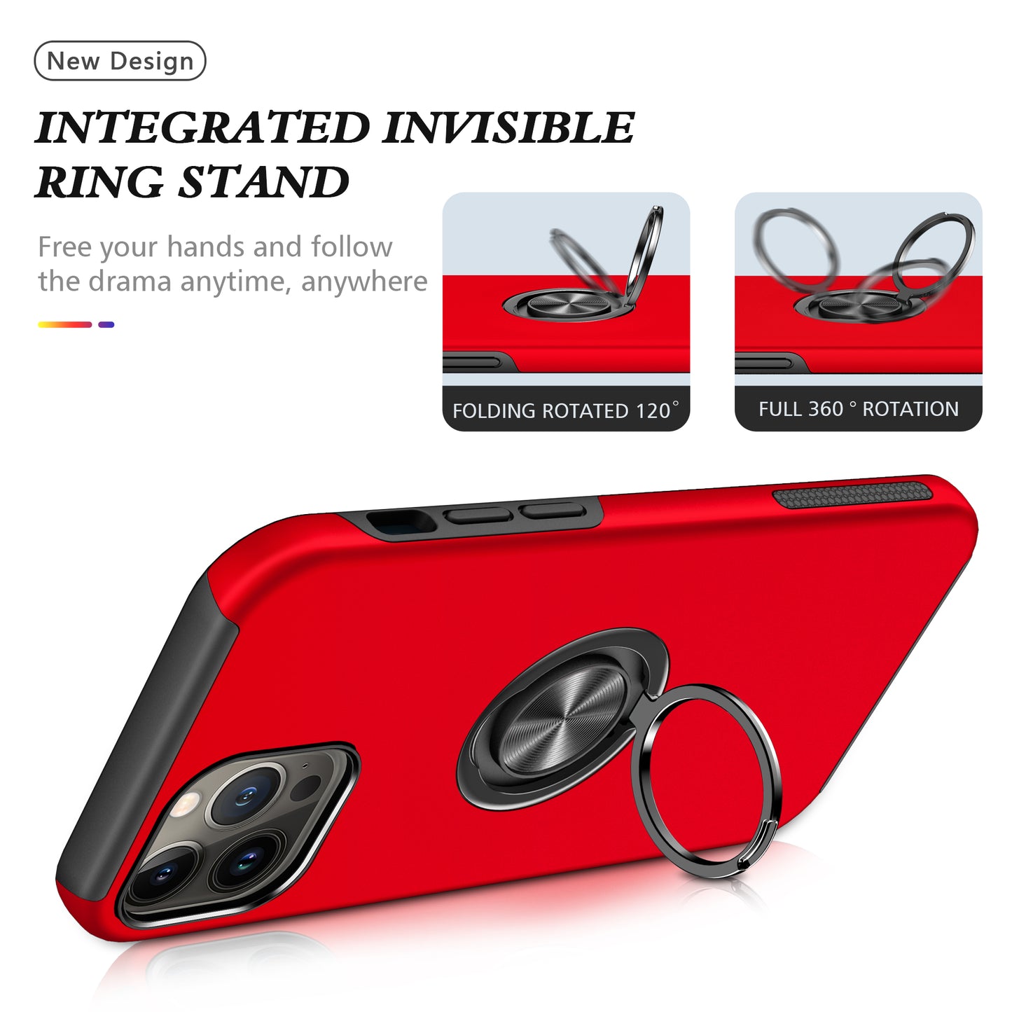 Ring  case IPhone 13 pro max (Red)