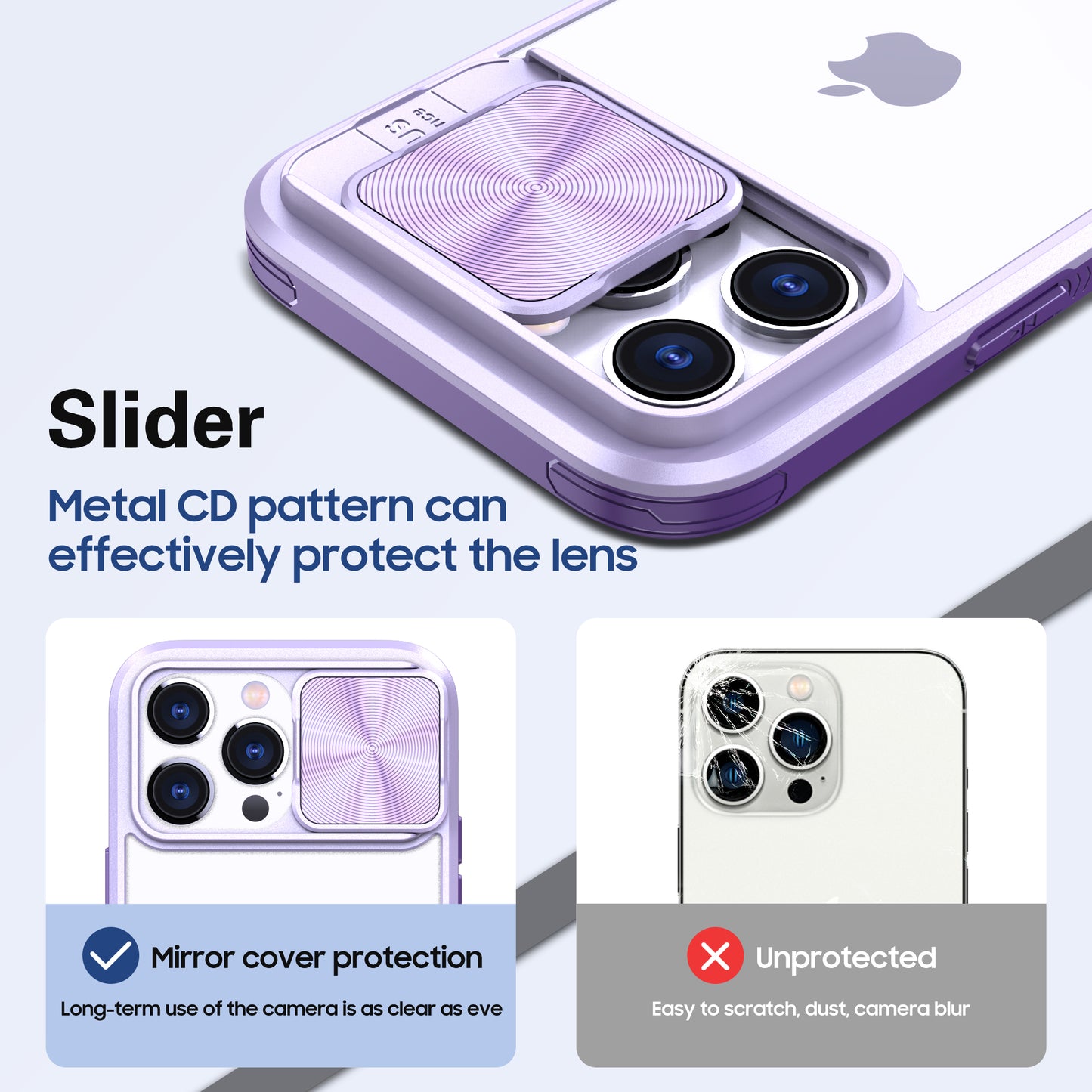 Clear IPhone 15 pro max case (Purple)