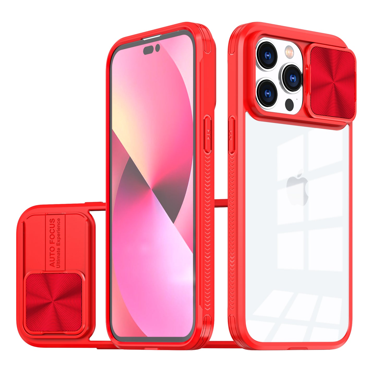 Clear IPhone 13 pro max case (Red)