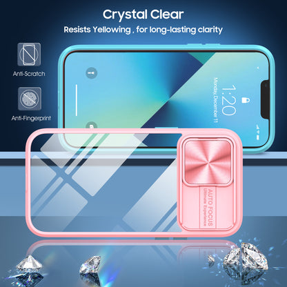 Clear IPhone 15 pro max case (Aqua/Pink)