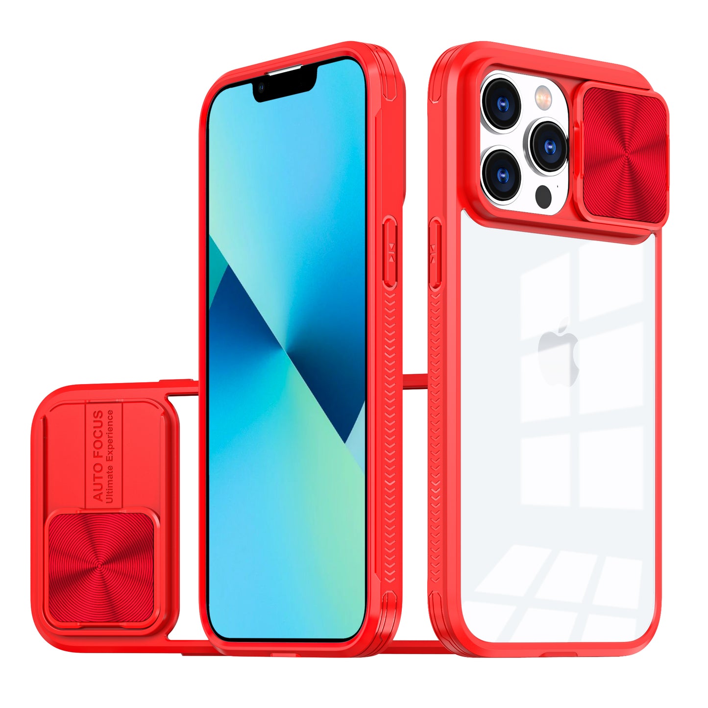 Clear IPhone 15 pro max case (Red)