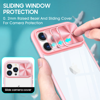 Clear IPhone 15 pro max case (Aqua/Pink)