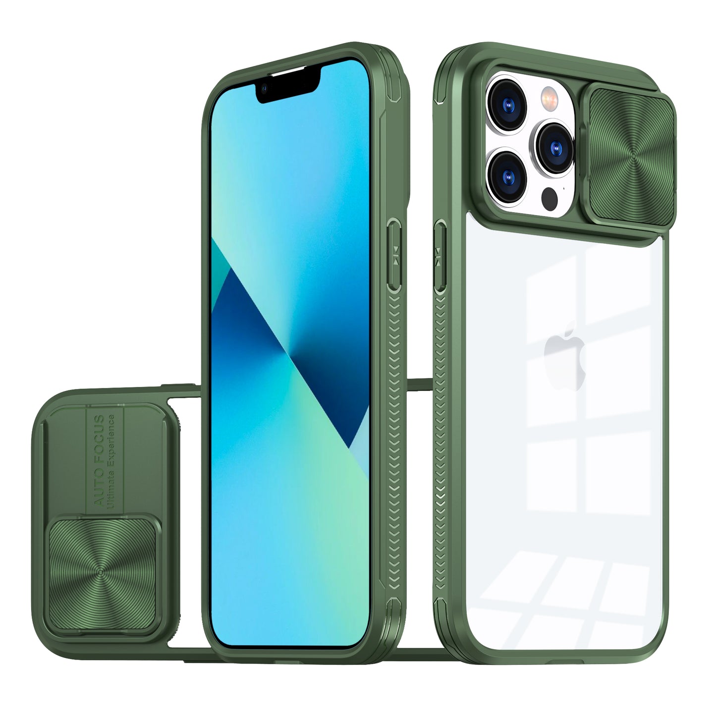 Clear IPhone 15 pro max case (Green)