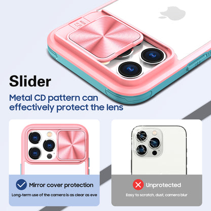 Clear IPhone 15 pro max case (Aqua/Pink)