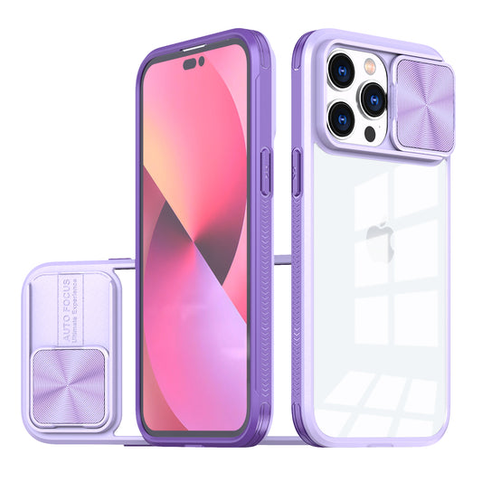 Clear IPhone 13 pro max case (Purple)